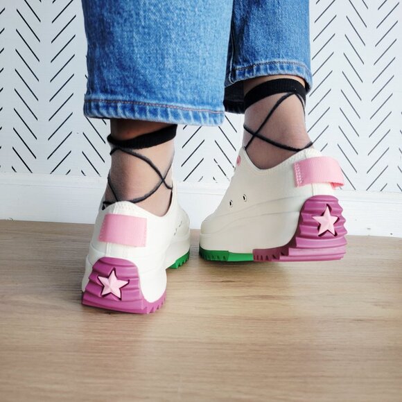 ❤️Converse Run Star Hike Platform Color Pop Sz 7.5 Women's Shoes White A14271C❤️ - Picture 6 of 12